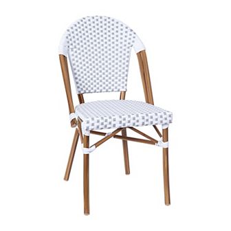 Flash Furniture All-Weather Commercial Paris Chair with Rattan Print Aluminum Frame