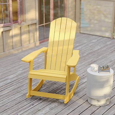 Flash Furniture Adirondack Poly Resin Rocking Chairs for Indoor/Outdoor Use - 2 Pack