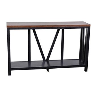 Flash Furniture Farmhouse Style Rustic Entryway Console Table