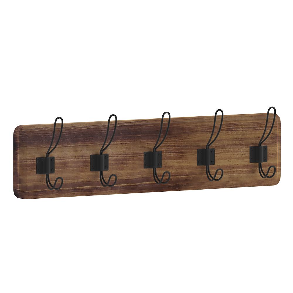 Flash Furniture Wall Mounted Storage Rack with Upper Shelf and Storage ...