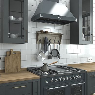 Flash Furniture Wall Mounted Storage Rack with Upper Shelf and Storage Hooks