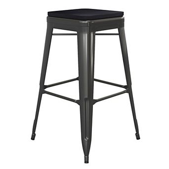 Flash Furniture Indoor/Outdoor Backless Bar Stool with Poly Resin Seat