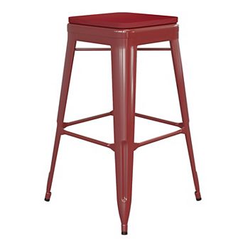 Flash Furniture Indoor/Outdoor Backless Bar Stool with Poly Resin Seat