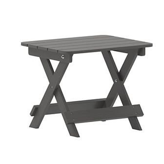 Flash Furniture Commercial Grade All-Weather Portable Folding Adirondack Side Table