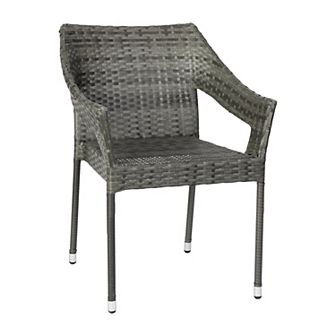 Flash Furniture All Weather Commercial Grade PE Rattan Stacking Patio Chairs