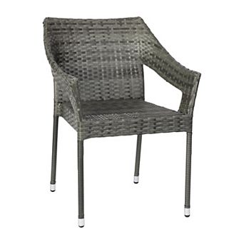 Flash Furniture All Weather Commercial Grade PE Rattan Stacking Patio Chairs