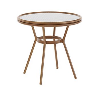Flash Furniture Indoor/Outdoor Commercial Glass Top Bistro Table