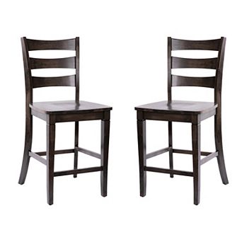 Flash Furniture Commercial Grade Wooden Counter Height Stool, Set of 2