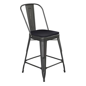 Flash Furniture All-Weather Counter Height Stool with Poly Resin Seat