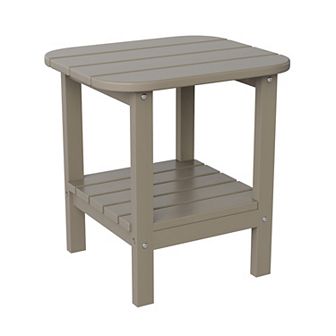 Flash Furniture Commercial Grade All-Weather Adirondack Style Patio Side Table