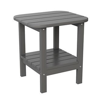 Flash Furniture Commercial Grade All-Weather Adirondack Style Patio Side Table