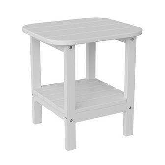 Flash Furniture Commercial Grade All-Weather Adirondack Style Patio Side Table