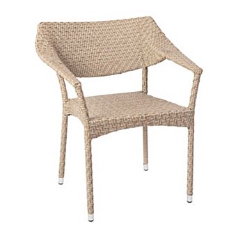 Flash Furniture All Weather Commercial Grade PE Rattan Stacking Patio Chairs
