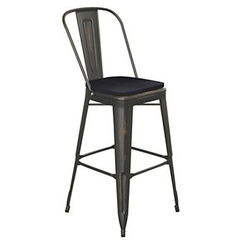 Flash Furniture All-Weather Bar Height Stool with Poly Resin Seat