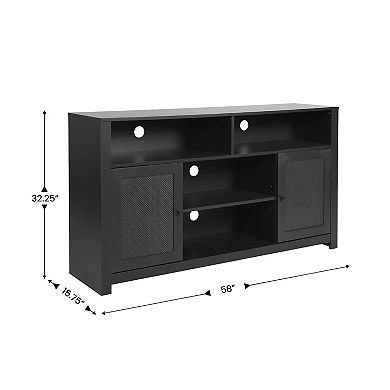 Merrick Lane Buffet TV Stand with 2 Soft Close Doors and Shelves