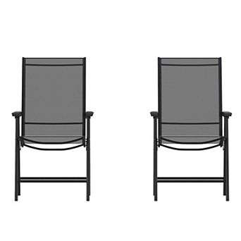 Flash Furniture Outdoor Folding Patio Sling Chair / Portable Chair (2 Pack)