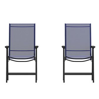 Flash Furniture Outdoor Folding Patio Sling Chair / Portable Chair (2 Pack)