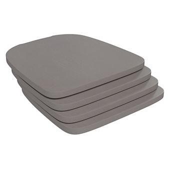 Flash Furniture All-Weather Polyresin Seat for Colorful Metal Stools and Chairs-4 Pack
