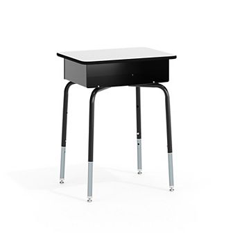 Flash Furniture Student Desk with Open Front Metal Book Box - School Furniture - Open Storage