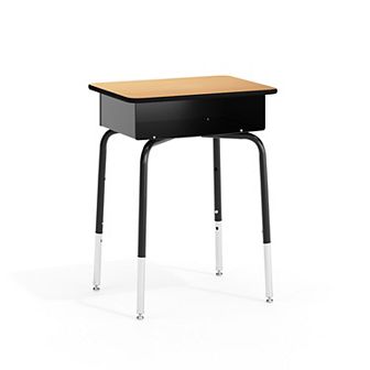 Flash Furniture Student Desk with Open Front Metal Book Box - School Furniture - Open Storage