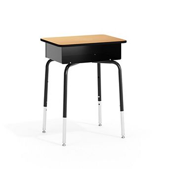 Flash Furniture Student Desk with Open Front Metal Book Box - School Furniture - Open Storage