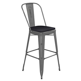 Flash Furniture Indoor Bar Height Stool with Poly Resin Colorful Seat