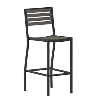 Flash Furniture Commercial Grade Outdoor All-Weather Bar Stool with Poly Resin Slats