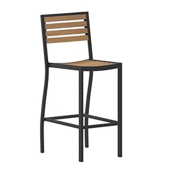 Flash Furniture Commercial Grade Outdoor All-Weather Bar Stool with Poly Resin Slats
