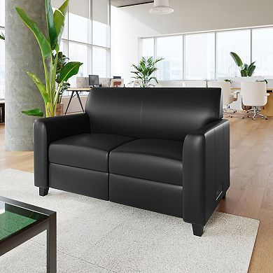 Flash Furniture LeatherSoft Loveseat with Clean Line Stitched Frame