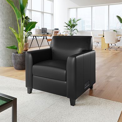Flash Furniture LeatherSoft Chair with Clean Line Stitched Frame
