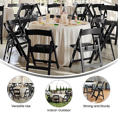 Flash Furniture 10Pk Kids Resin Folding Chair with Vinyl Padded Seat