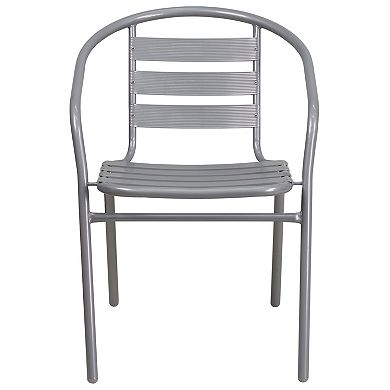 Flash Furniture Metal Restaurant Stack Chair with Aluminum Slats