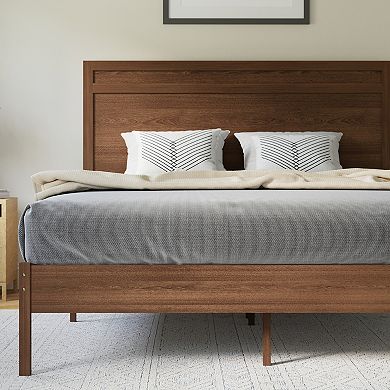 Flash Furniture Solid Wood Platform Bed with Headboard and Wooden Slats