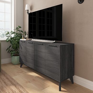 Merrick Lane Buffet TV Stand with 4 Soft Close Doors and Shelves
