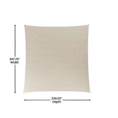 Flash Furniture Weather Resistant Sun Shade Canopy with Included Nylon Ropes
