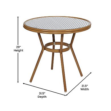 Flash Furniture Indoor/Outdoor Commercial Bistro Set with Table and Two Chairs