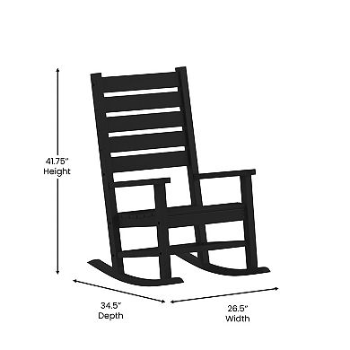Flash Furniture Classic Commercial Grade Outdoor All-Weather HDPE Rocking Chair