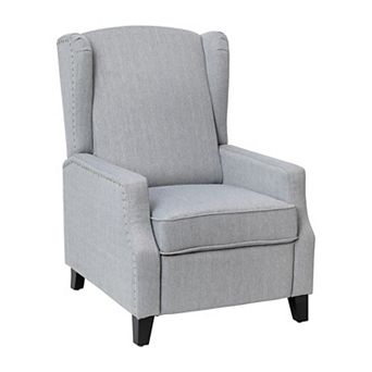 Flash Furniture Push Back Wing Back Pocket Spring Recliner with Side Accent Nail Trim