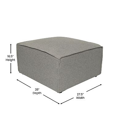 Flash Furniture Contemporary Modular Sectional Sofa Ottoman