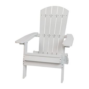 Flash Furniture All-Weather Poly Resin Folding Adirondack Chair - Patio Chair