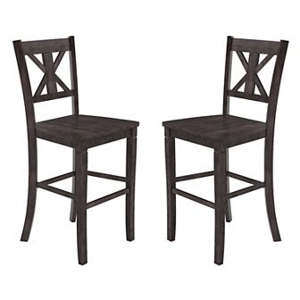 Flash Furniture Commercial Grade Wooden Bar Height Stool, Set of 2