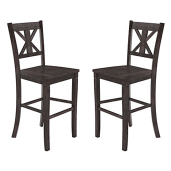 Flash Furniture Commercial Grade Wooden Bar Height Stool, Set of 2