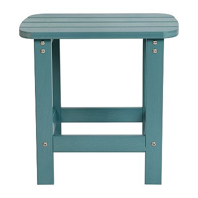Flash Furniture All-Weather Poly Resin Adirondack Side Table - Patio Table