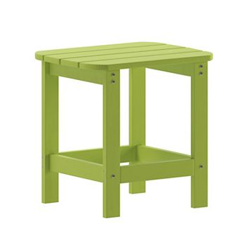 Flash Furniture All-Weather Poly Resin Adirondack Side Table - Patio Table