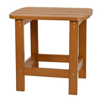 Flash Furniture All-Weather Poly Resin Adirondack Side Table - Patio Table