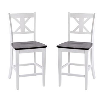 Flash Furniture Commercial Grade Wooden Counter Height Stool, Set of 2