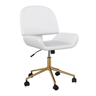 Martha Stewart Upholstered Armless Swivel Home Office Chair