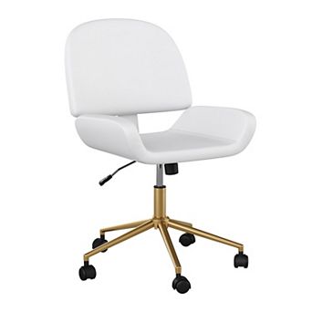 Martha Stewart Upholstered Armless Swivel Home Office Chair