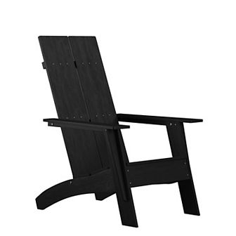 Flash Furniture Modern Dual Slat Back Indoor/Outdoor Adirondack Style Patio Chair