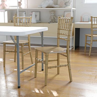 Flash Furniture Set of 6 Children's Classic Resin Chiavari Chairs for All Occasions